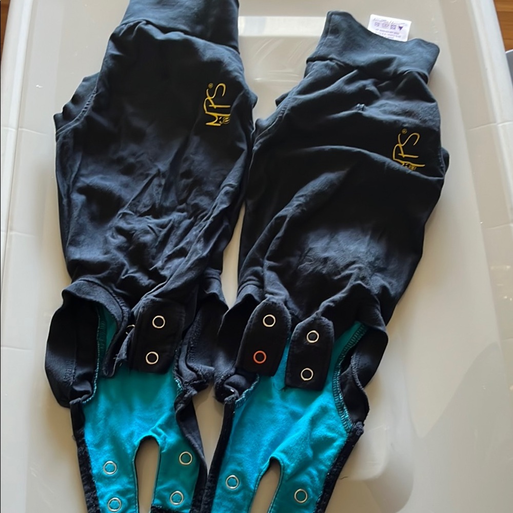 Black and Teal Dog Jumpsuits